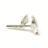 Sterling Signed Custom Hammer Carpenter Cufflinks