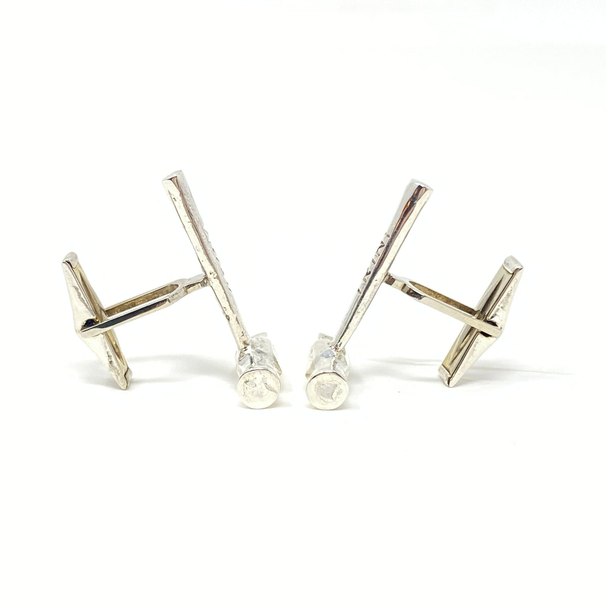 Sterling Signed Custom Hammer Carpenter Cufflinks