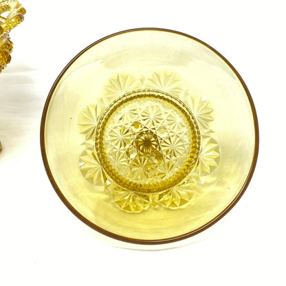 Belmont Glass No. 100 Amber Daisy & Button Covered Compote Circa 1886