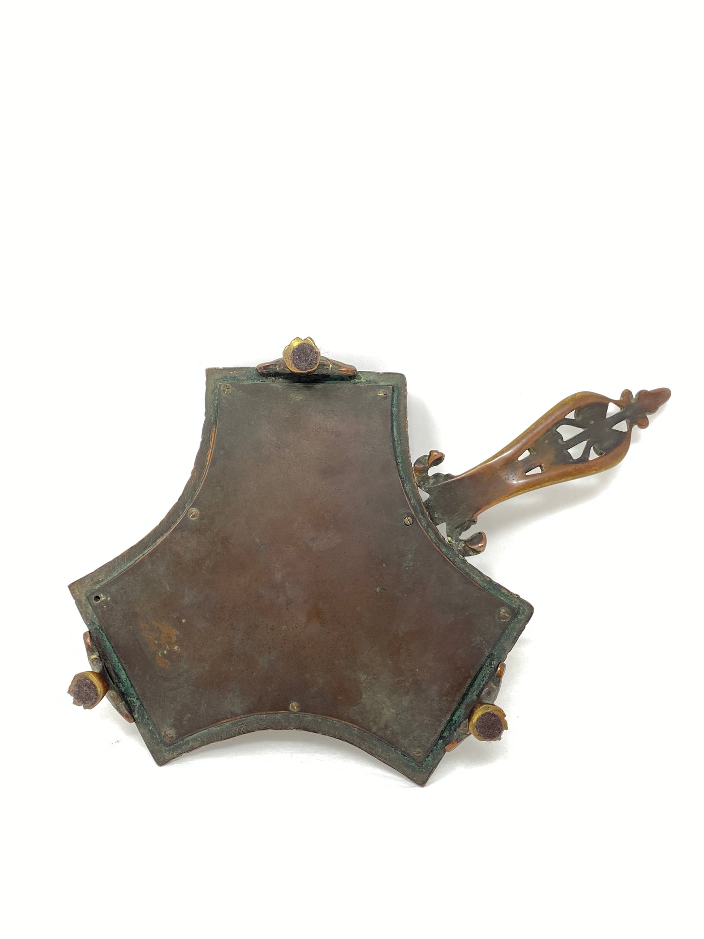 Antique Bronze Handled Trivet/Plateau