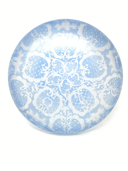 Bohemian Blue Cut-to-Clear Centerpiece Bowl
