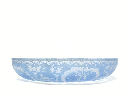 Bohemian Blue Cut-to-Clear Centerpiece Bowl