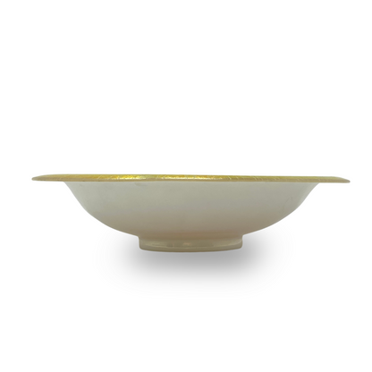 Steuben Gold Aurene & Calcite Art Glass Bowl
