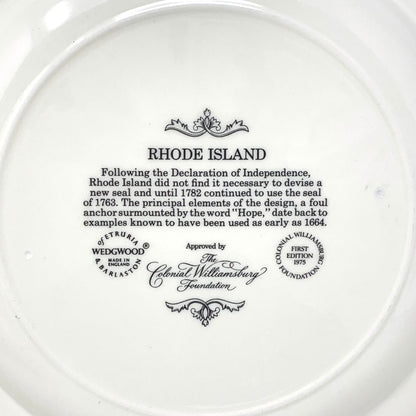 Wedgwood Williamsburg Rhode Island Plates (6)
