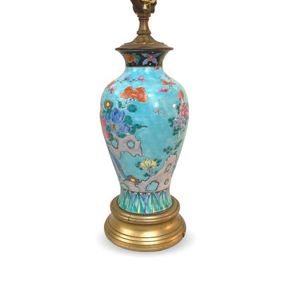 Antique Chinese Porcelain Bird Vase Lamp
