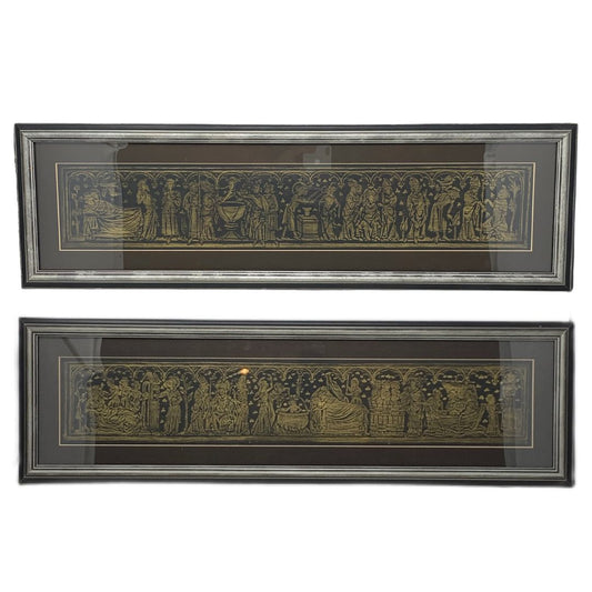 Brass Rubbings "Scenes From the Life of St. Nicholas & St. Eloi" (Pair)