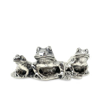 Vintage Sterling Silver Three Frogs Figurine