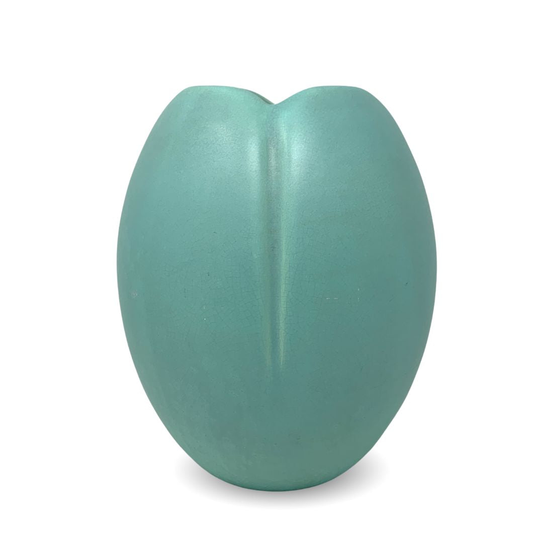 Weller Pottery Art Deco Tulip Vase F-16 Seafoam Green