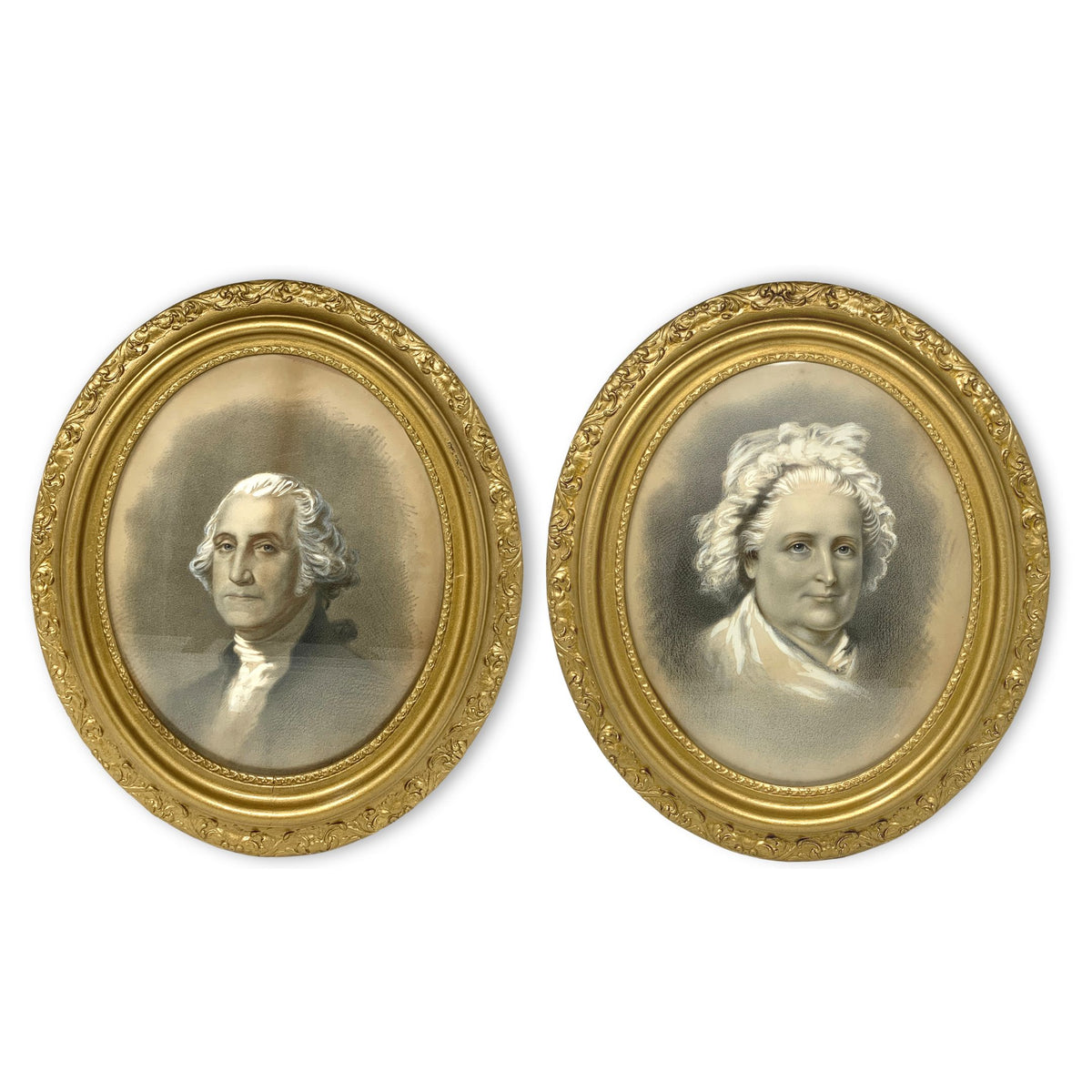 Elijah C. Middleton Chromolithograph of George & Martha Washington