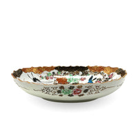 Japanese Porcelain Painted Oval Bird Bowl