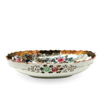 Japanese Porcelain Painted Oval Bird Bowl