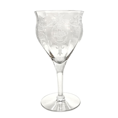 Tiffin-Franciscan "Adam Clear" Optic Crystal Water Goblets (11)