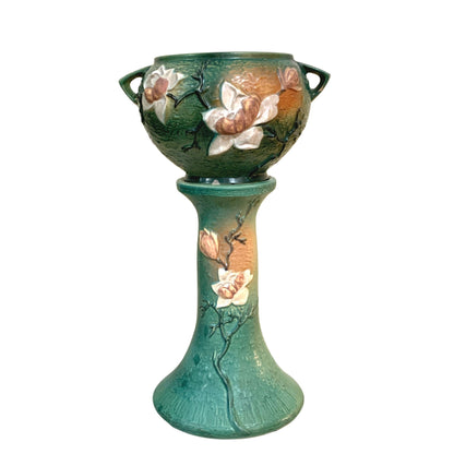 Roseville Pottery 665-8 Magnolia Jardinière & Pedestal