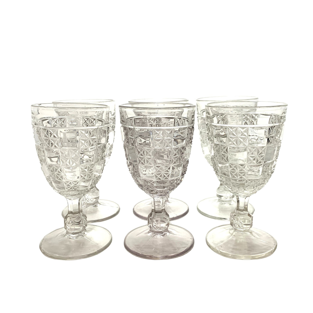 Bellaire "Milton" EAPG Water Goblets (6)