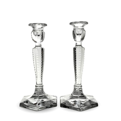 20th Century Handcrafted Crystal 8 1/2" Candlesticks (Pair)