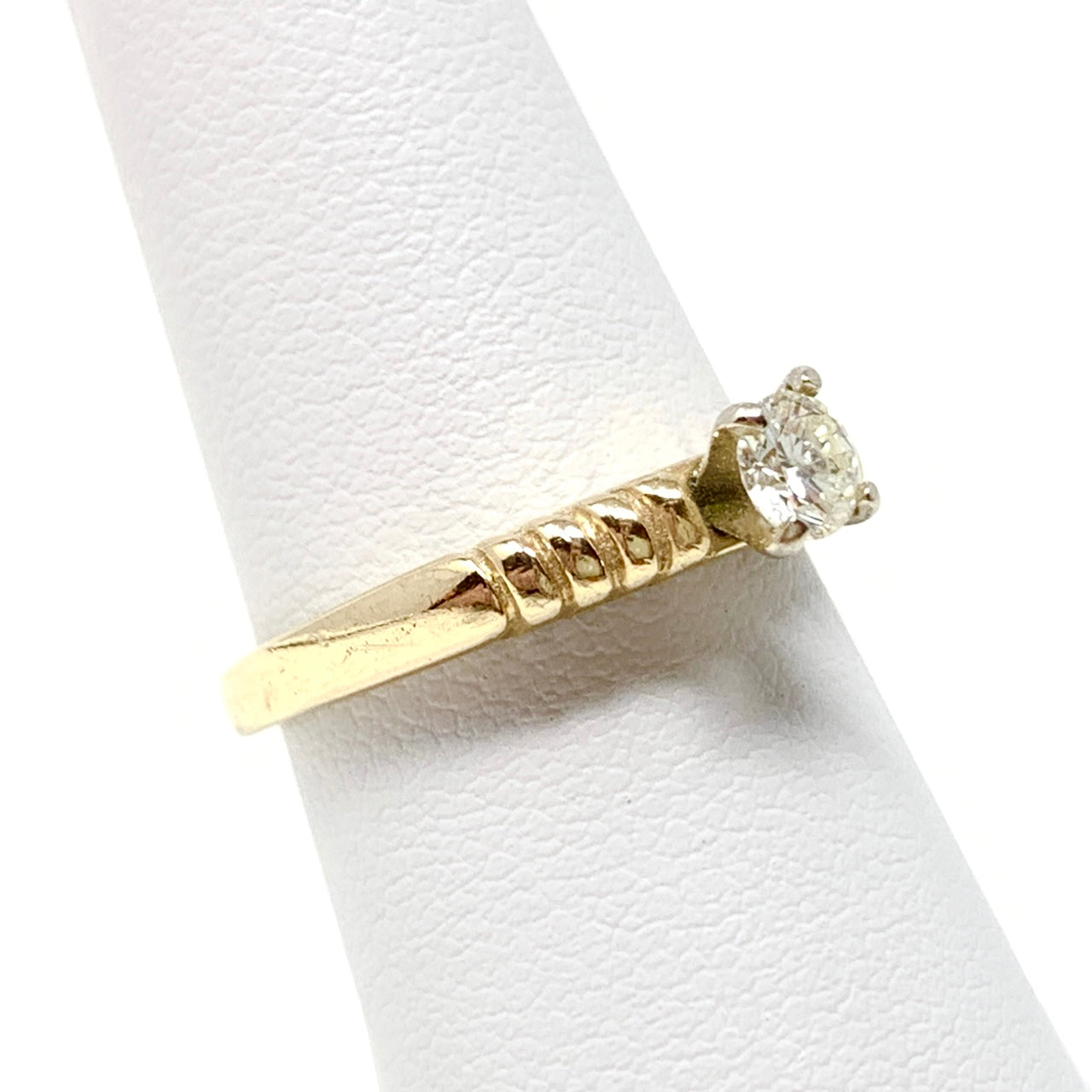14K Gold Vintage Solitaire Diamond Ring