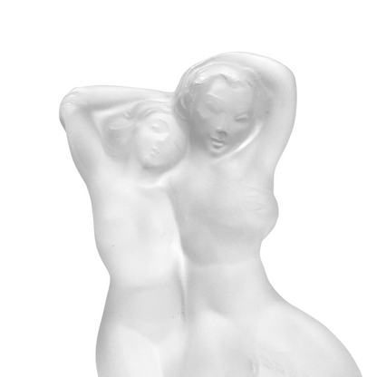 Lalique La Faune Nude Lovers Crystal Figurine