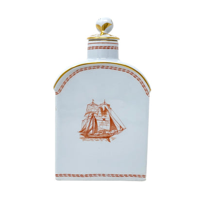 Spode Trade Winds Red Tea Caddy W/ Lid