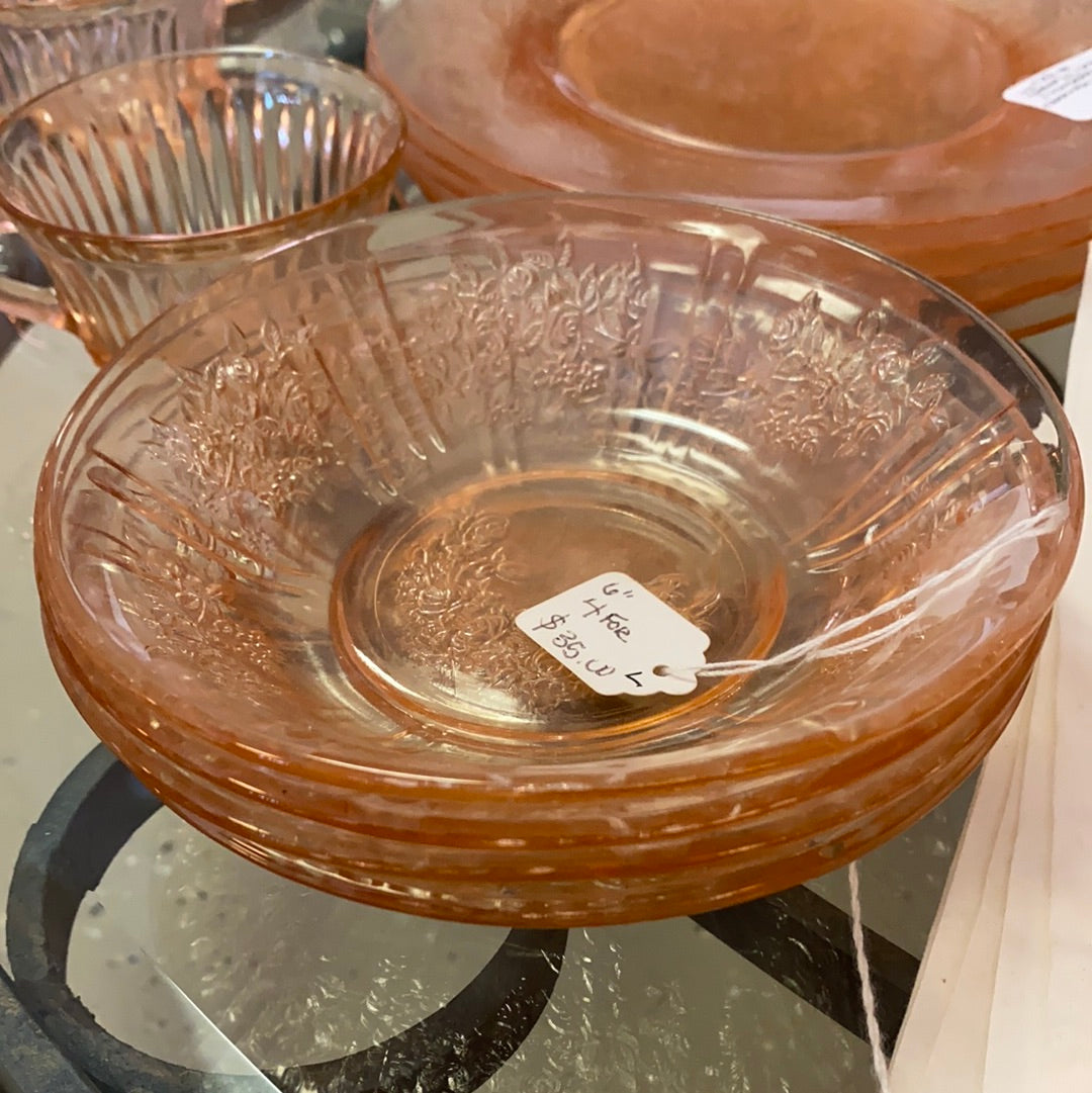 Set of 4 Federal Glass Bowls