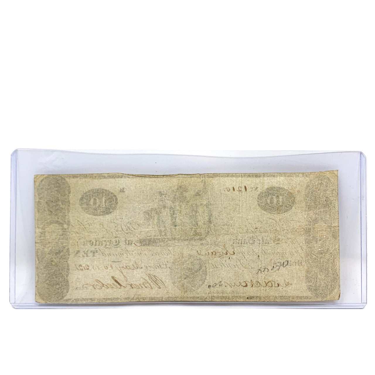 1822 $10 Trenton NJ State Bank Obsolete Currency