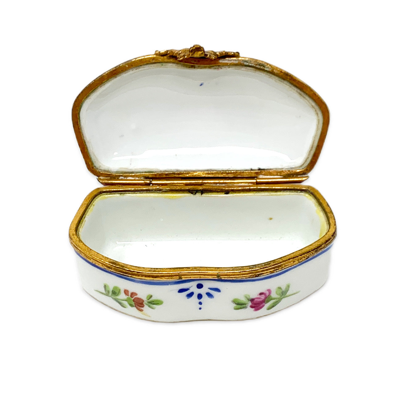 Limoges Floral Decorated Elongated Box