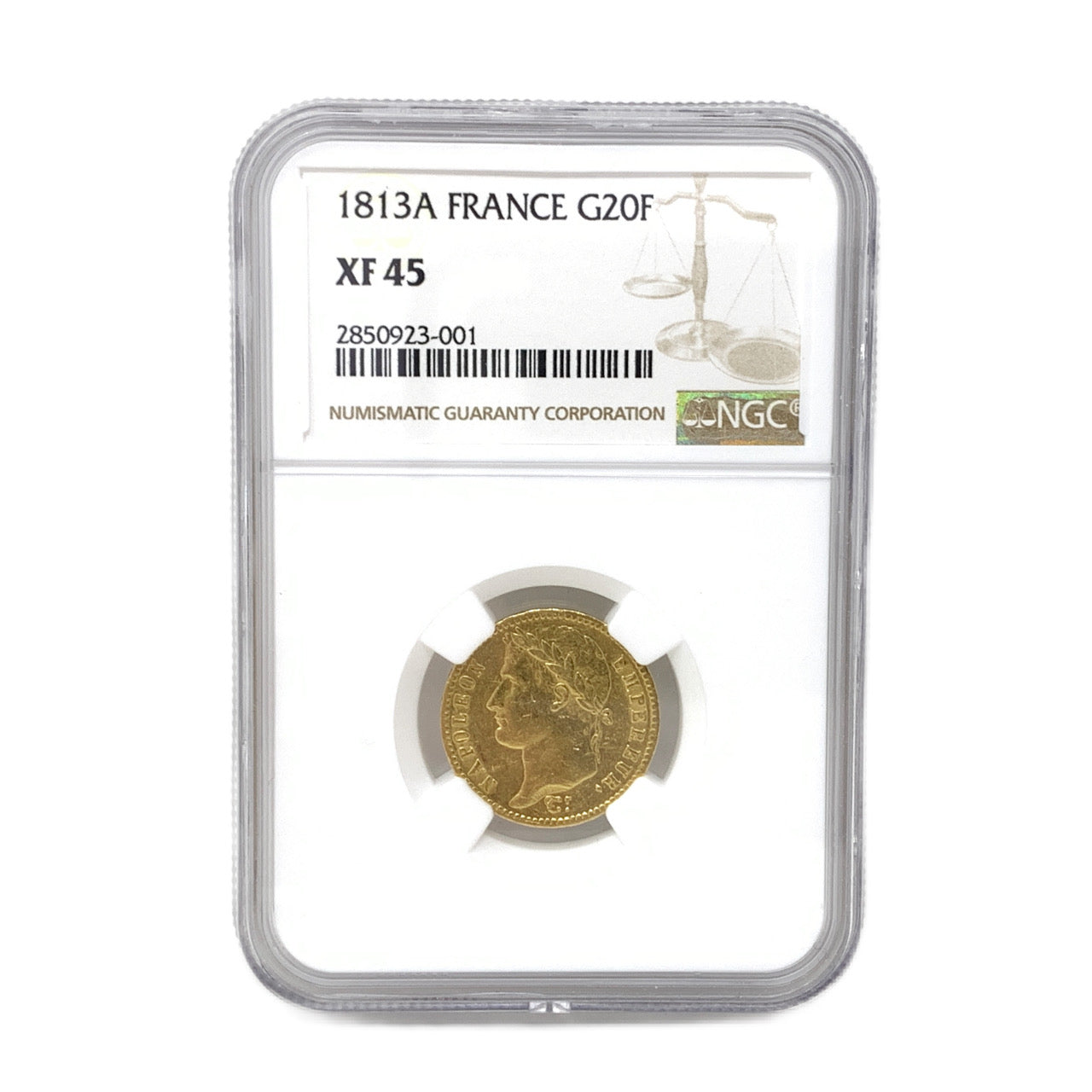 1813A NGC XF45 France Napoleon 20 Gold Francs
