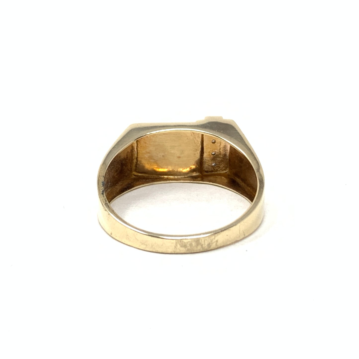 10K Gold Free Masons / Masonic Pave Diamond Ring