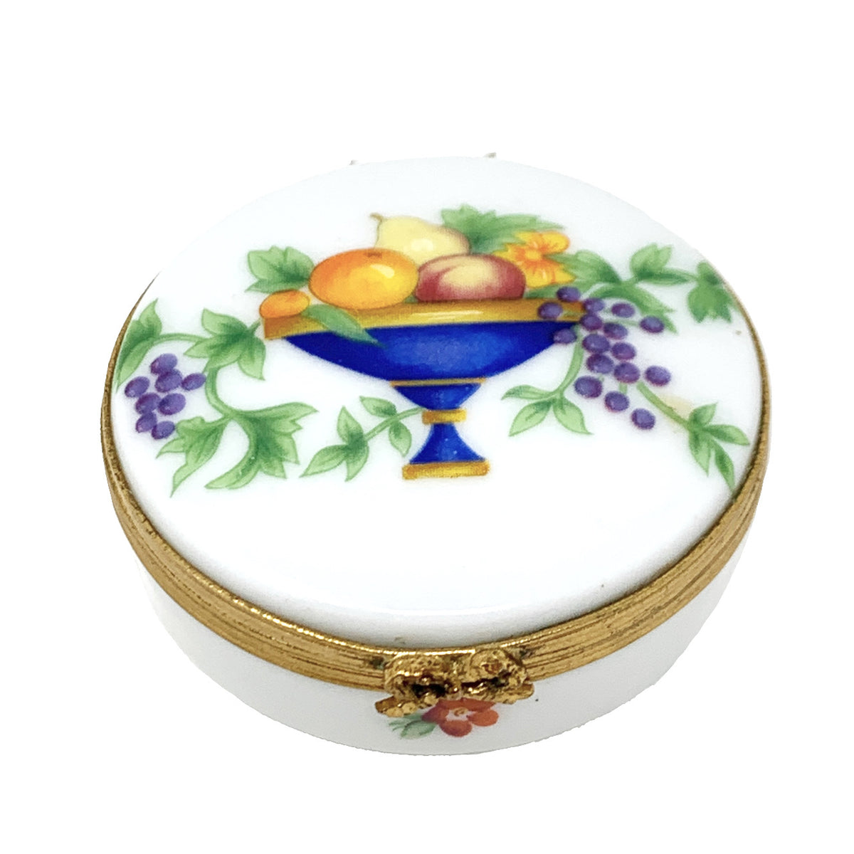 Castel Limoges Fruit Basket Trinket Box