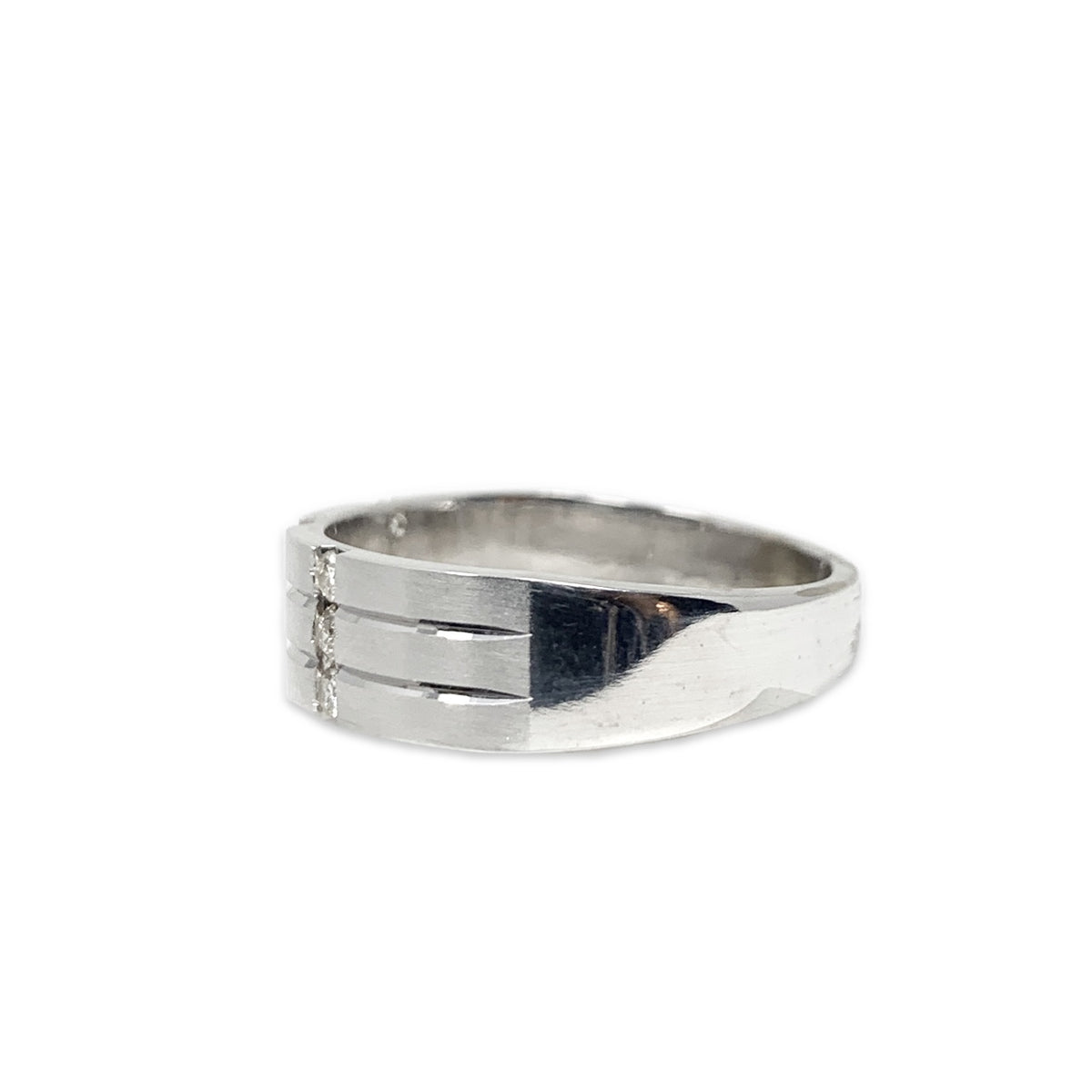 10K White Gold Zales Men's Diamond Band/ Ring