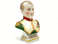 Napoleon & Josephine Pair of Miniature European Chelsea Porcelain Busts