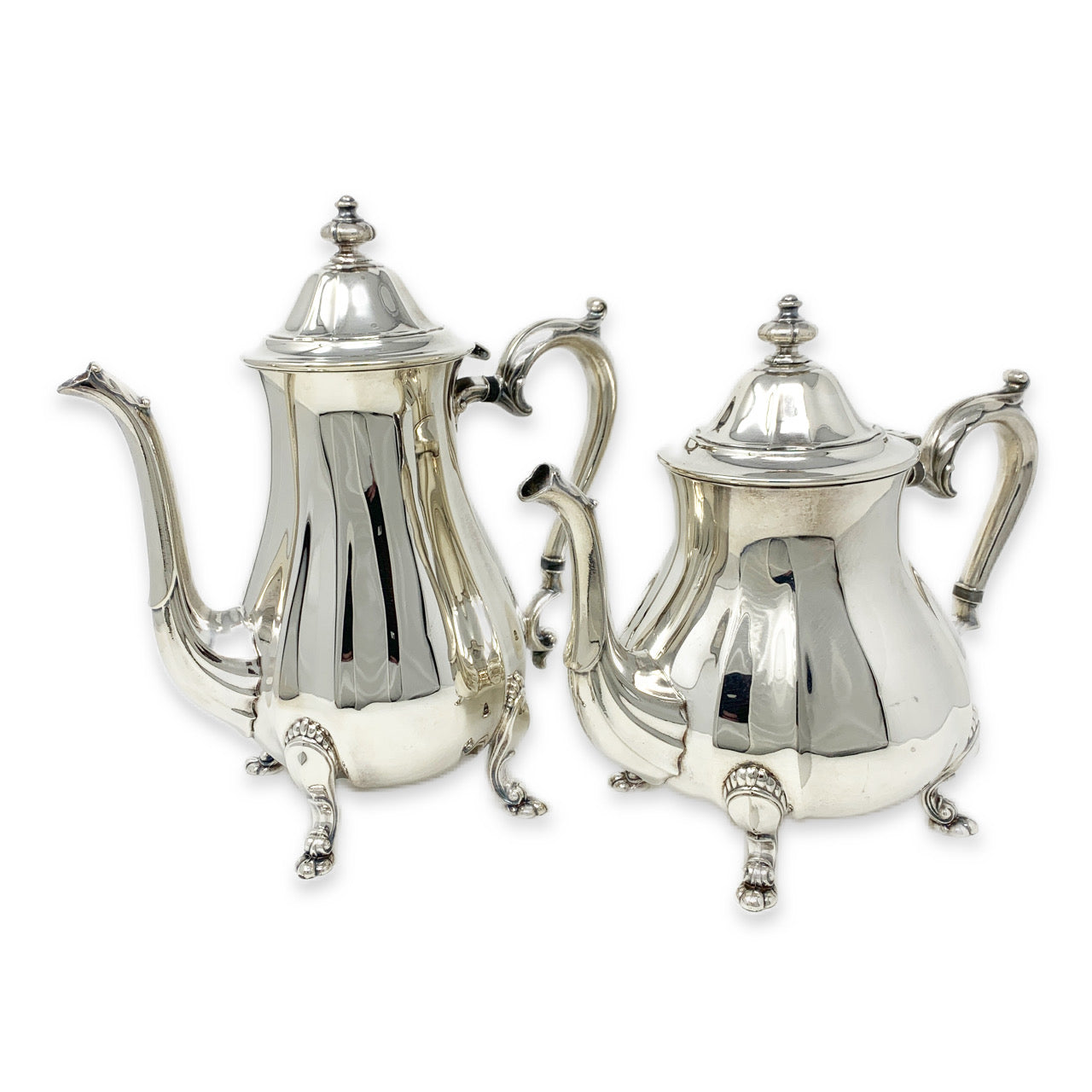 International Silver Fluted SP Coffee & Teapot