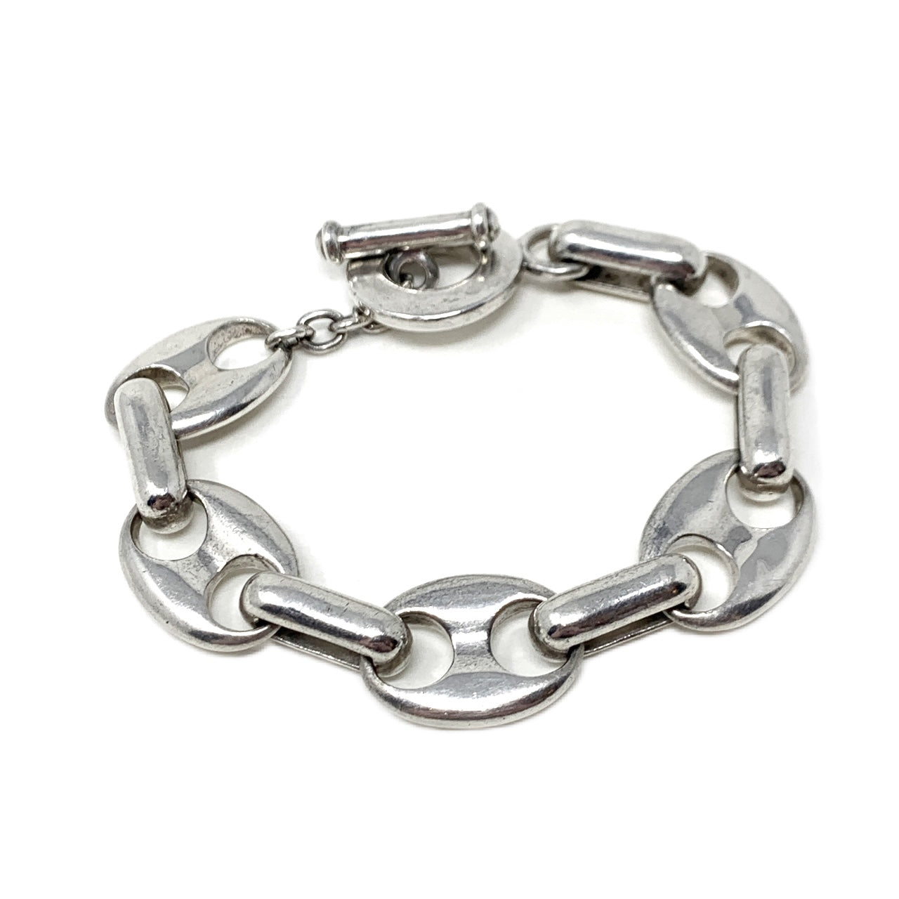 Carolee Solid Sterling Silver Anchor Bracelet