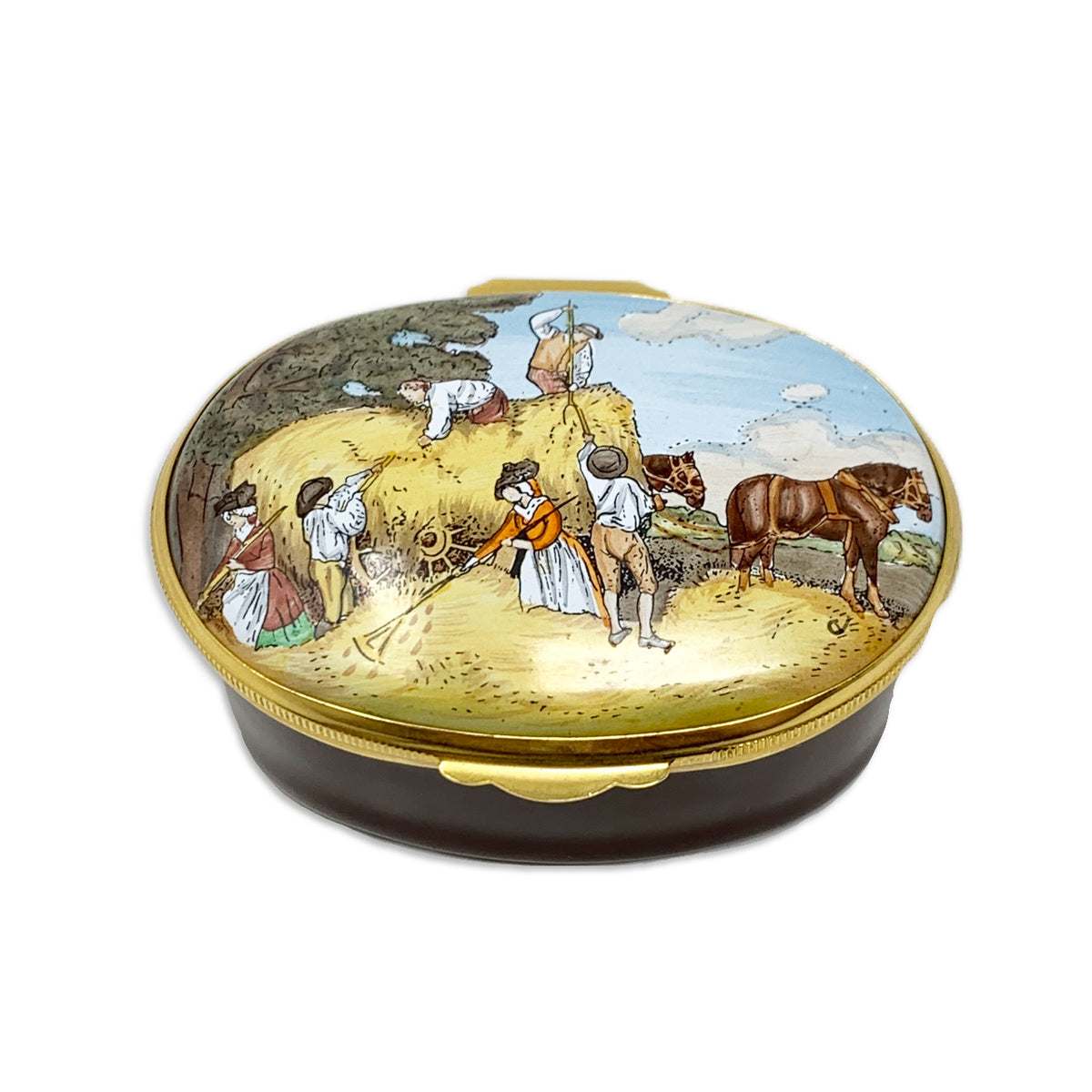 Crummles & Co Enameled Box "George Stubbs 'Haycarting'"