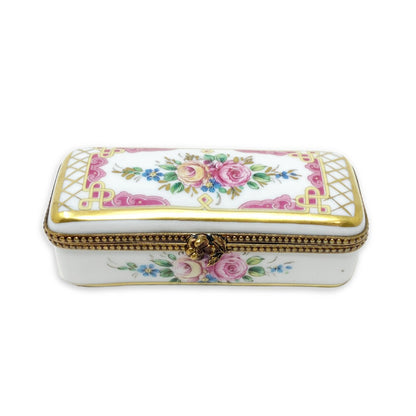 Limoges Floral Divided Compartment Box