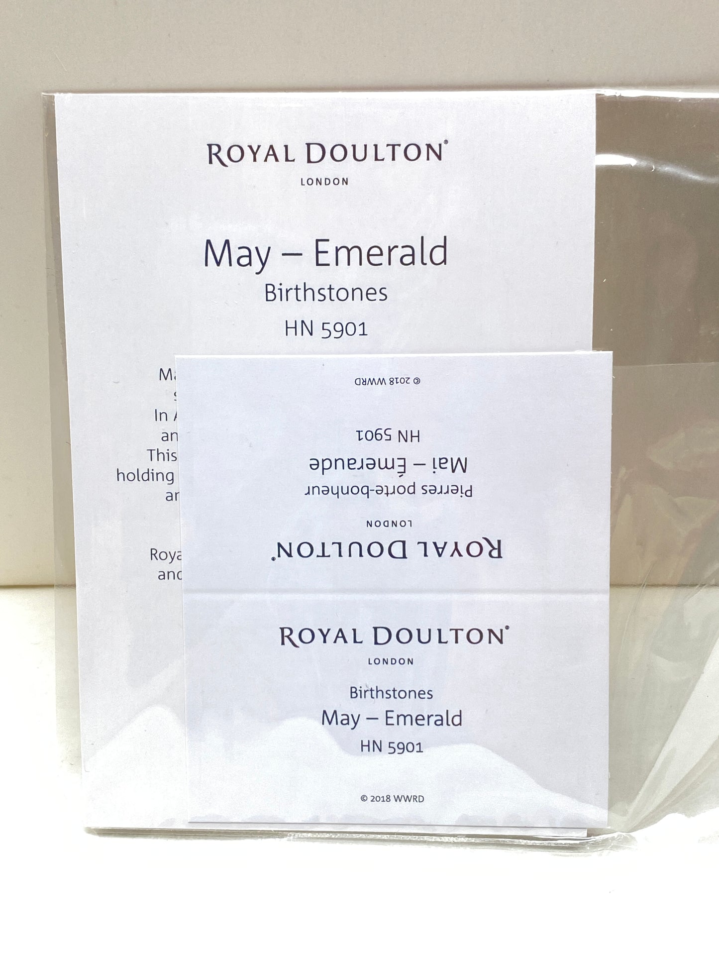 Royal Doulton London HN5901 Birthstones May - Emerald Figurine
