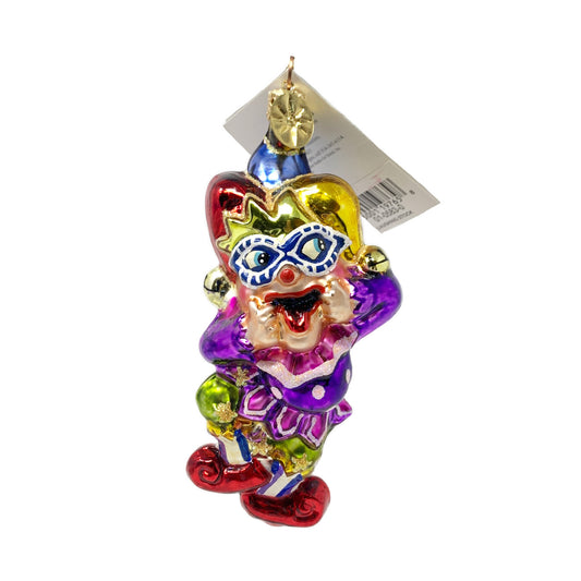 Christopher Radko "Laughing Stock" Clown/ Jester Christmas Ornament