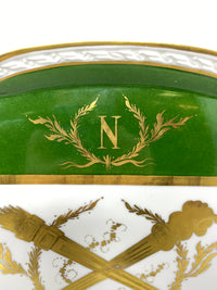 Limoges France 4 Pc Bees Gilt & Green Napoleonic Service Set