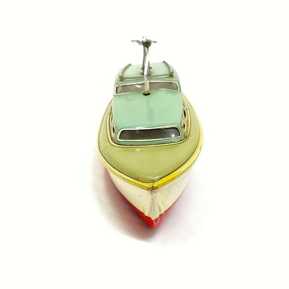 Marusan Japan 1960's Tin Toy Cabin Cruiser Boat