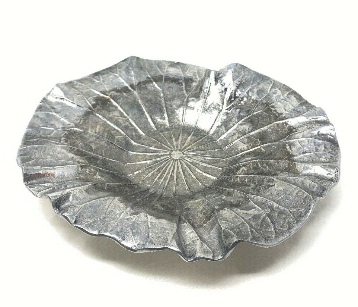 Virginia Metalcrafters #3517 1948 13" Aluminum Lotis Leaf Bowl